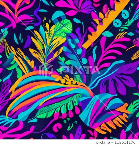 seamless pattern with abstract flowers seamless pattern with abstract flowers 118611176