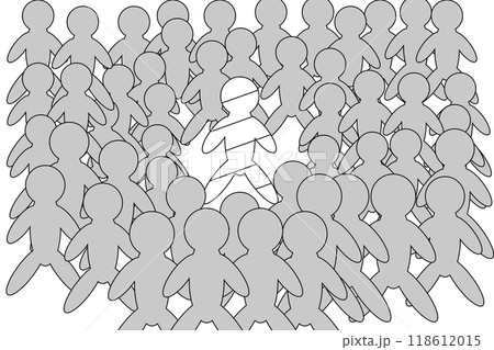 Unique Individual in a Crowd Coloring Page 118612015