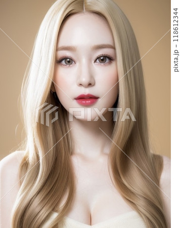 AIによるモデル 金髪 AIによるモデル 金髪 118612344