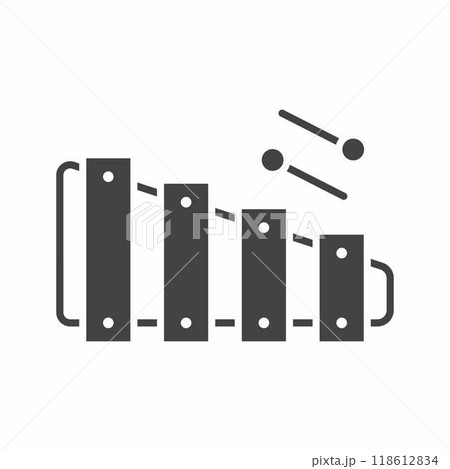 Xylophone icon vector image. 118612834