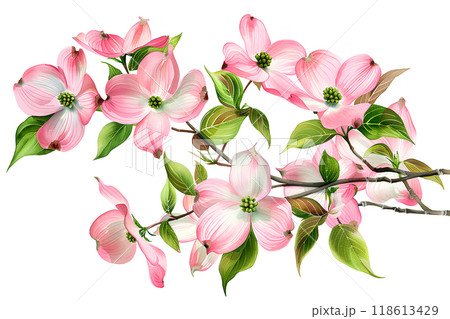 美しくし咲き誇るハナミズキ 118613429