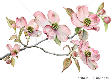 美しくし咲き誇るハナミズキ 118613430