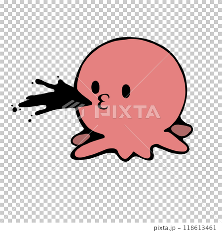 Ink-spitting octopus (color) Ink-spitting octopus (color) 118613461