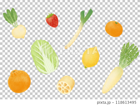 冬季食物手繪插畫 118613495