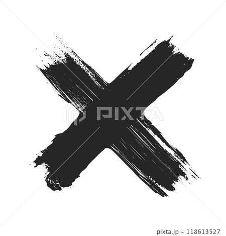 Vector Grunge Cross Shape Vector Grunge Cross Shape 118613527