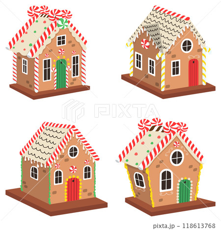 Gingerbread houses christmas set.  118613768