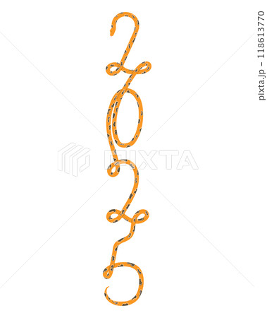 New Year's vertical card 2025. Year of the Snake.  118613770