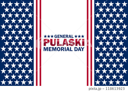 General Pulaski Memorial Day Vector illustration 118613923