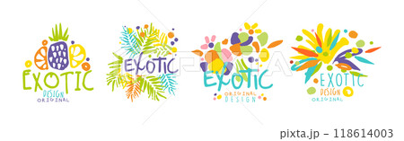 Exotic Original Design Label and Logo Template Vector Set 118614003