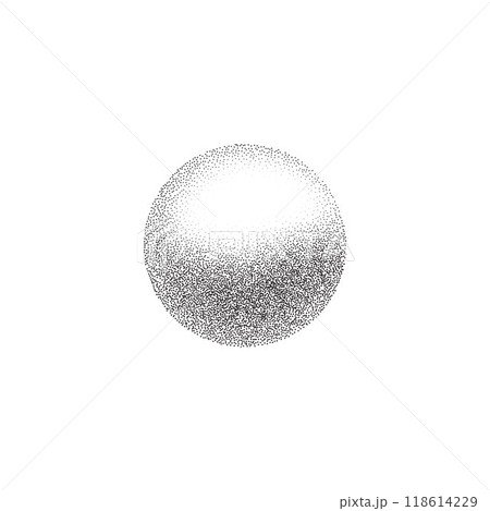 Ball or sphere with grainy effect. Ball or sphere with grainy effect. 118614229