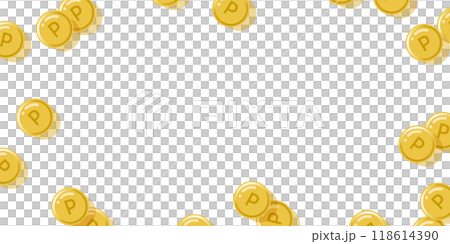 Point coin background illustration (vector background material copy space white background) Point coin background illustration (vector background material copy space white background) 118614390