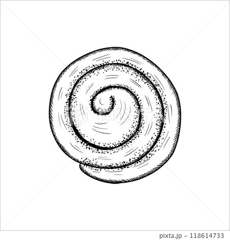 Hand drawn bun. Vector illustration Hand drawn bun. Vector illustration 118614733