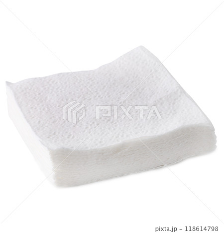 White tissue paper isolated on a white background White tissue paper isolated on a white background 118614798