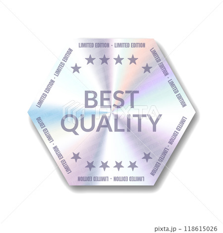 Sticker Label with holographic effect. Hologram Emblem Holographic label. Rainbow Neon sticker, Holographic label. Vector icon png Tag illustration. Symbol shape isolated on transparent background Sticker Label with holographic effect. Hologram Emblem Holographic label. Rainbow Neon sticker, Holographic label. Vector icon png Tag illustration. Symbol shape isolated on transparent background 118615026