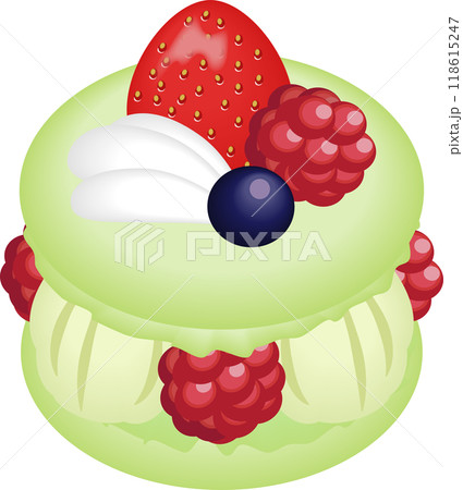 ラズベリーとピスタチオのマカロンケーキ ラズベリーとピスタチオのマカロンケーキ 118615247