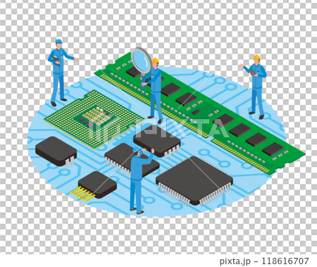 Semiconductor electronic components and workers 118616707