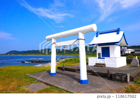 川下港　川下漁港　龍宮殿建立記念　下立松原神社　 118617082