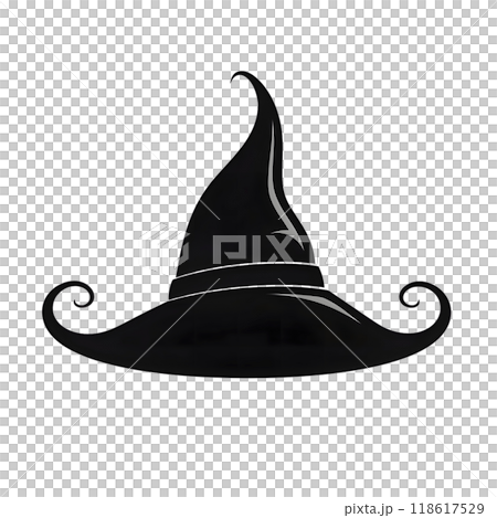 Black silhouette of a hat on white background. Black silhouette of a hat on white background. 118617529
