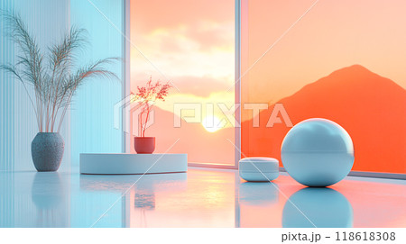 Modern Interactive Interior with Dynamic Lighting 118618308
