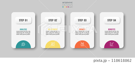 Infographic template business concept with step. 118618862