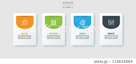 Business concept infographic template with option. 118618864