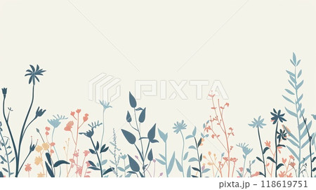 Botanical pattern on white background with space for text 118619751