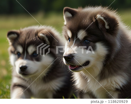 ドッグランを走る仔犬 ドッグランを走る仔犬 118620929