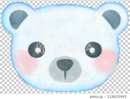 かわいいシロクマのイラスト 顔 118620943