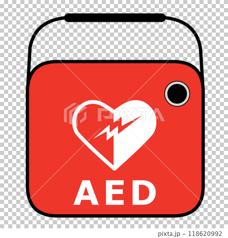 AED (Automated External Defibrillator) Illustrations and Icons 118620992