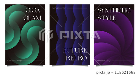 Abstract backgrounds set with circles and shades. Dynamic geometric shapes composition. Eps10 vector Abstract backgrounds set with circles and shades. Dynamic geometric shapes composition. Eps10 vector 118621668