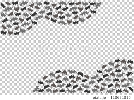 Halloween bat pattern frame illustration Halloween bat pattern frame illustration 118621816