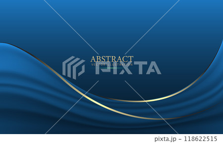 Abstract blue gold light luxury wave curve with blank space for text place design modern creative background vector Abstract blue gold light luxury wave curve with blank space for text place design modern creative background vector 118622515