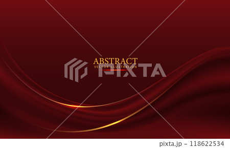 Abstract red gold light luxury wave curve with blank space for text place design modern creative background vector Abstract red gold light luxury wave curve with blank space for text place design modern creative background vector 118622534