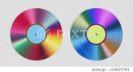 Retro vinyl music disc in disco style Retro vinyl music disc in disco style 118625761