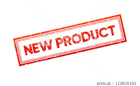 New Product red grunge rubber stamp on white background. New sensation. Vector illustration. 118626162