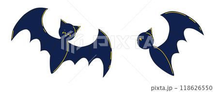 Halloween bat collection, halloween vector bat...のイラスト素材 [118626550 ...