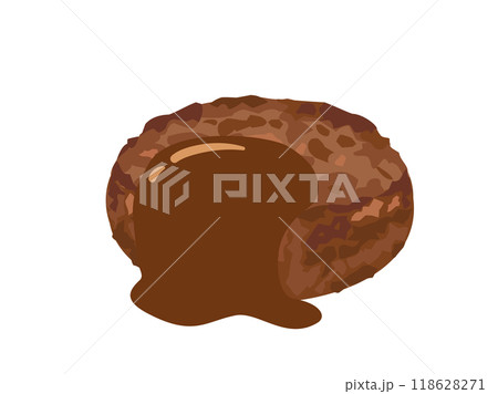 ソースのかかったハンバーグのイラスト 118628271