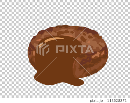 ソースのかかったハンバーグのイラスト 118628271
