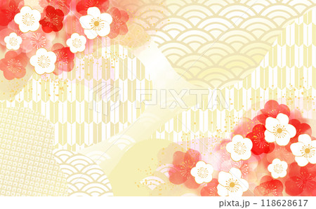 和風柄　和風背景イラスト 118628617