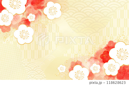 和風柄　和風背景イラスト 118628623