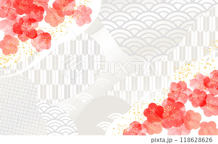 和風柄　和風背景イラスト 118628626