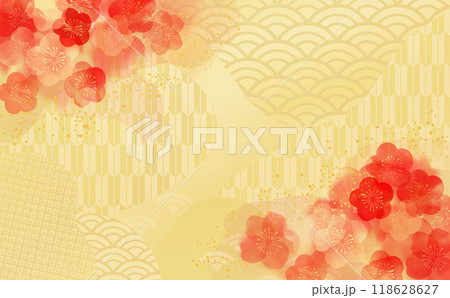 和風柄　和風背景イラスト 118628627
