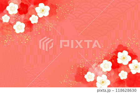 和風柄 和風背景イラスト 和風柄 和風背景イラスト 118628630