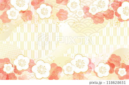 和風柄 和風背景イラスト 和風柄 和風背景イラスト 118628631