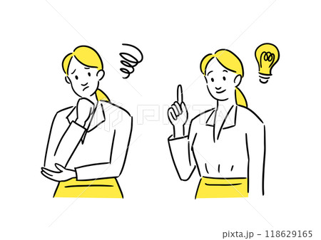 悩みを解決したビジネスウーマン 118629165