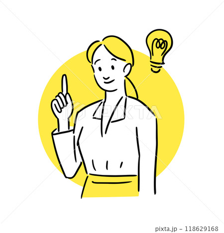 アイデアを思いついたビジネスウーマン 118629168