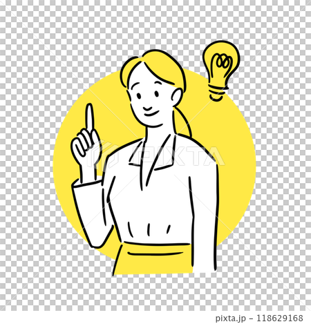 アイデアを思いついたビジネスウーマン 118629168