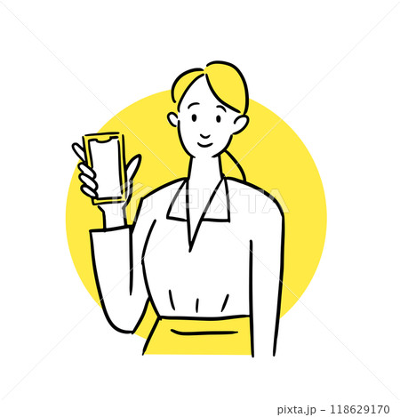 スマホを持ったビジネスウーマン スマホを持ったビジネスウーマン 118629170