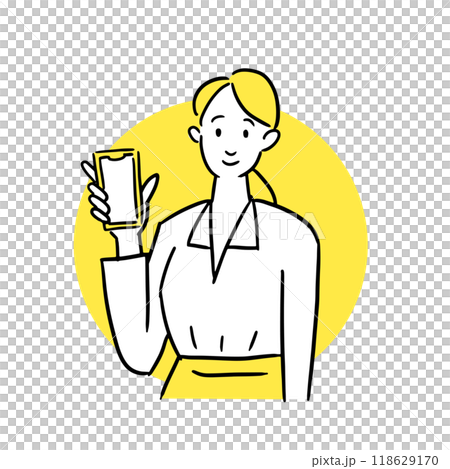スマホを持ったビジネスウーマン スマホを持ったビジネスウーマン 118629170