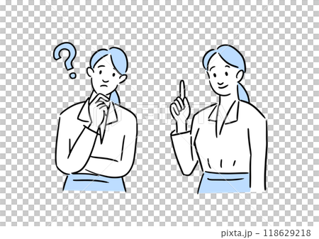 Business woman with solved doubts 118629218